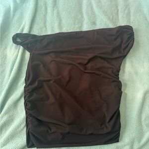 Fashion Nova Black One-Shoulder Top